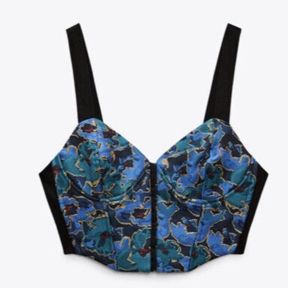 Zara small blue corset crop top - Picture 4 of 7